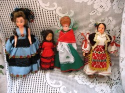 LOT 13 7.5'' IRISH LASS;  5.5'' ITALIAN;  7.5'' GREEK; 1948 CANADIAN FASHION DOLLS